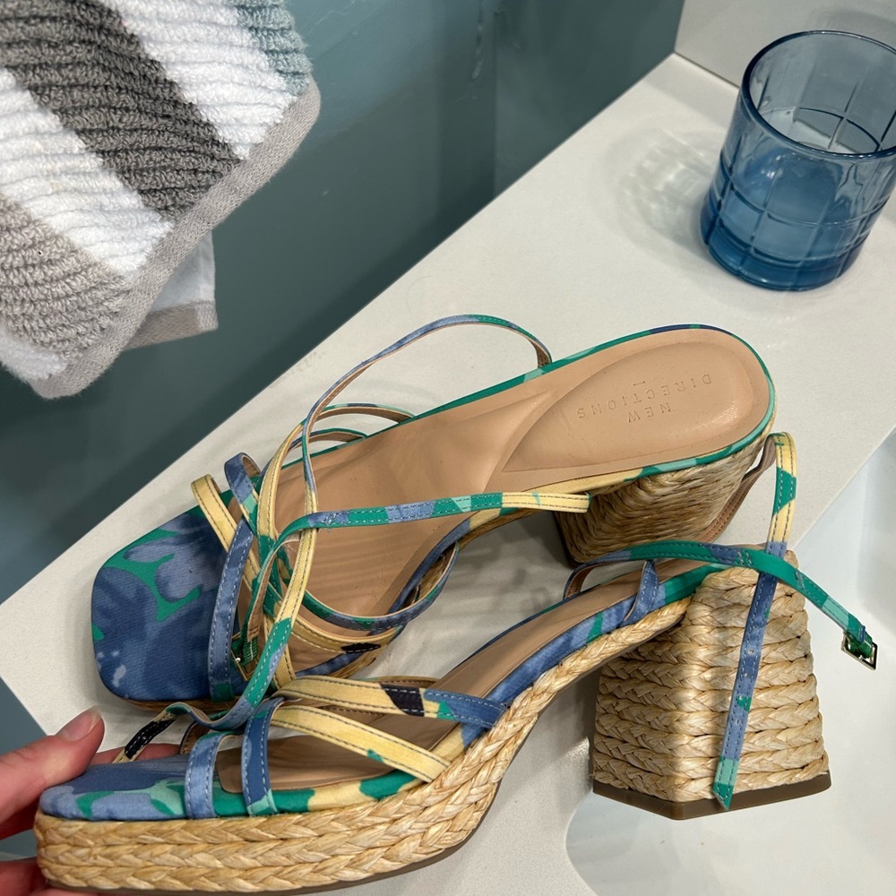 Colorful Strappy Wedge size 11 Sandals